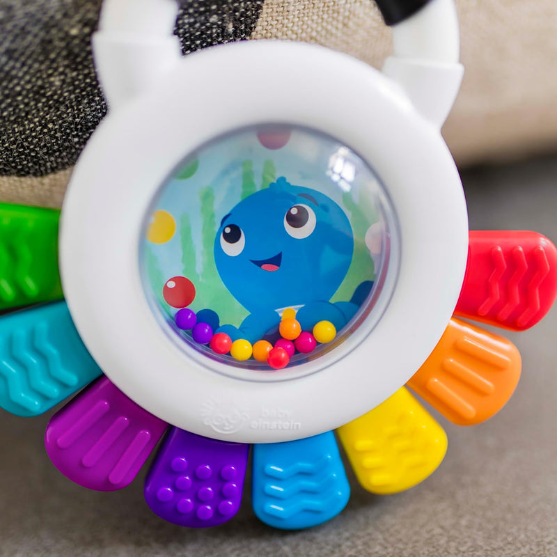 Baby Einstein Opus The Octopus Sensory Rattle & Teether Toy, BPA Free & Chillable, 3 Months+