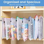Sooez 24 Pack Mesh Zipper Pouch with Sticky Labels, A4 Mesh Bags, Sturdy Letter Size File Folders Organizer, Office School Classroom Teacher Supplies, Toy Storage Bag Board Game Puzzles Organization