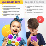 Fidget Poppers Pack – 50 Pcs Fidget Toys, Party Favors for Kids 8-12, Stocking Stuffers, Bulk Sensory Toys for Classroom Treasure Box Prizes, Goodie Bags, Birthday Gifts