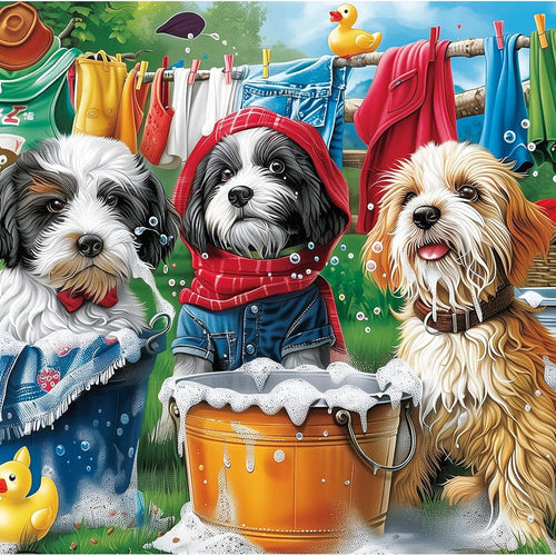 300 Piece Puzzles for Adults,Cute Dogs Jigsaw Puzzle for Adults Kids Seniors,Recycled Cardboard Dogs Large Piece Puzzle 300 Piece,Family Activity Great Gift for Family Friends 20.5 * 15 in