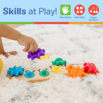 Melissa & Doug Rainbow Caterpillar Gear Toy with 6 Interchangeable Gears | 7 Pcs, Wooden Peg Base, 6 Interchangeable Color Gears, Motor Skill Building Play, Toddler Learning Toys for Kids, Ages 1.5+