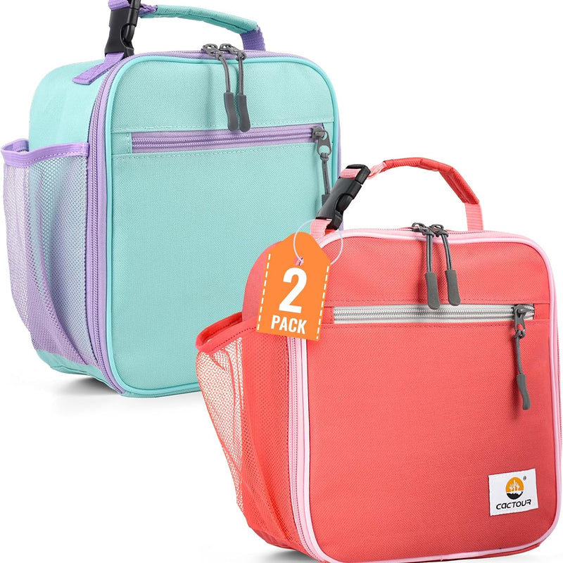 CaCTOUR Lunch Box Kids,Premium Insulated Lunchbox for Girls Boys,Soft Mini Cooler Bag Back to School Thermal Reusable Lunch Bag for Work School Picnic (Blue)