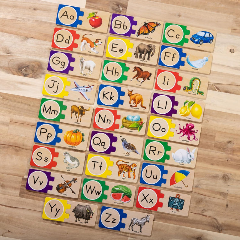 Melissa & Doug Self-Correcting Alphabet Wooden Puzzles for Kids Ages 4+