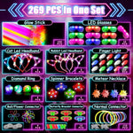 Mibote 269Pcs Led Light Up Party Favors for Kids and Adults with Glow in the Dark Accessories