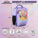 K-Pop Demon Hunters Huntrix Fueled by Ramyeon Lunch Box, Full Zip Around Insulated Lunch Tote Bag For Hot and Cold Food, Purple