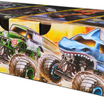 Official 1:64 scale Monster Jam, All Stars 4-pack with Grave Digger, Megalodon, Dalmatian and El Toro Loco for kids aged 3 and up