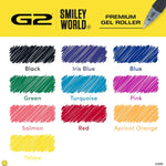 PILOT, G2 Premium Gel Roller Pens, G2 SmileyWorld Collection, Write Happier, 10 Pack Pouch, Fine Point 0.7 mm, Assorted