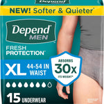 Depend Fresh Protection Adult Diapers for Men, S/M, 32 Count