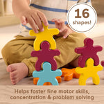 Fisher-Price Wood Montessori Toy Stacking Shapes, American Montessori Society Seal of Excellence, 16-Piece Wooden Learning Activity & Expert Play Tips for Kids Ages 2+ Years