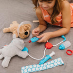 Melissa & Doug Examine and Treat Pet Vet Play Set, 24-Piece Animal Doctor Playset with Dog & Cat Plushies