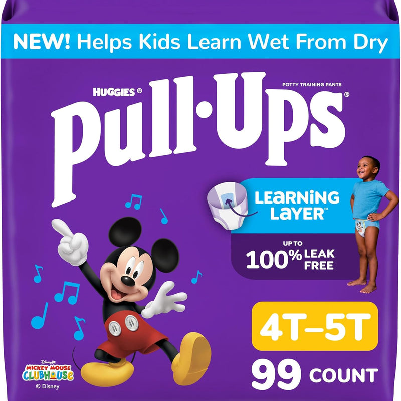 Pull-Ups Boys' Potty Training Pants, Size 4T-5T, 99 Count