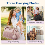mommore Diaper Bag Tote Large Travel Baby Bag with Pacifier Case | Portable Changing Pad, Insulated Pocket & Stroller Strap, Baby Essentials Maternity Bag , Hospital Bag for Labor Delivery