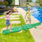 Water Sprinkler for Kids, Large Crocodile Inflatable Sprinkler | Kids Sprinklers for Yard, Outdoor Water Toys Spray Summer Water Play for Boys Girls Dogs Backyard