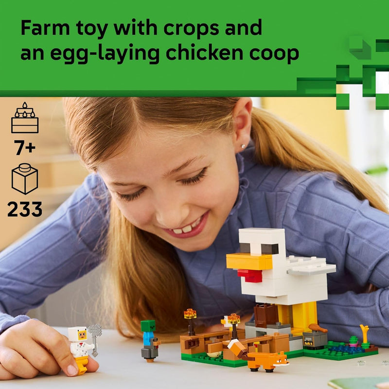 LEGO Minecraft Chicken Farm Building Toy for Kids - 21585