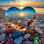 1000-piece adult jigsaw puzzle with love pebbles beach theme