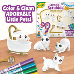 Crayola Scribble Scrubbies Glam Pack (4 Pets), Washable Pet Care Toy & Coloring Animal Craft Kit, Gift for Kids Ages 3+