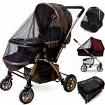 Sysmie 2 Pack Baby Stroller Mosquito Net, Durable Mesh Protection, Black | Universal Fit Bassinets, Cradles, Playards, Pack N Plays & Portable Mini Cribs, Summer Essential for Infant Travel, Camping