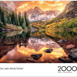 Buffalo Games Joshua Snow Maroon Lake Reflections 2000 Piece Jigsaw Puzzle - 38.5 x 26.5 in, Large - 2000 Piece Puzzles for Adults - Calming Solo Escape - Reference Poster Included