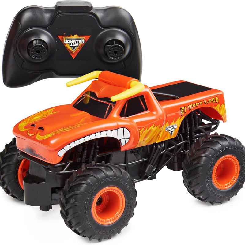 Grave Digger Official 1:24 Scale Remote Control Monster Truck for Kids, 2.4 GHz, 5 AAA Batteries