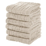 Unnivoll Muslin Burp Cloths Baby 12''X12'', Baby Washcloths 6 Pack, 100% Cotton Baby Wash Cloths Absorbent and Soft for Newborn Infants Kids Boys Girls - Multicolor