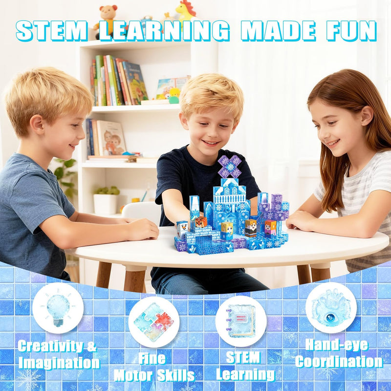 150Pcs Magnetic Building Blocks for Kids, Sensory Toy for STEM, Christmas Gifts