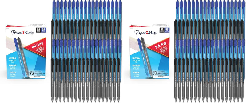Paper Mate InkJoy 100RT Retractable Ballpoint Pens, Medium Point (1.0mm), 20 Count - Teacher Essentials, Colorful Office Supplies, Note-Taking, Back to School