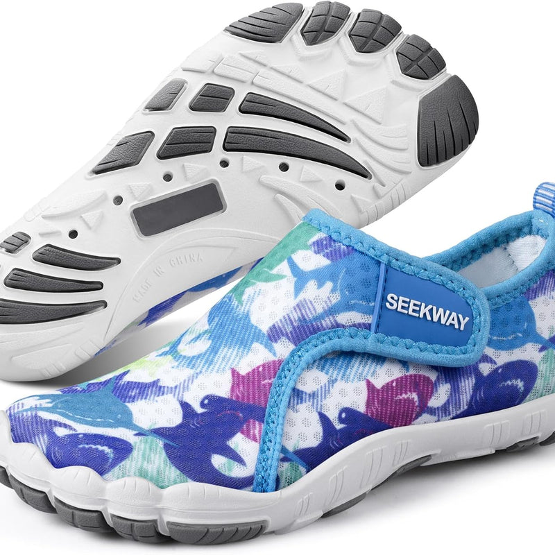 SEEKWAY Barefoot Water Shoes for Kids - Wide Toe Box and Quick-Dry Sand Shoes Toddler for Hiking Swim Beach Pool Kayak Sport Accessories, Camping Essentials Non-Slip for Boys Girls Sizes
