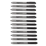 Amazon Basics Retractable Permanent Markers, Quick Drying Fade Resistant Ink, Versatile Art Supplies for Drawing, Black, 12 Count