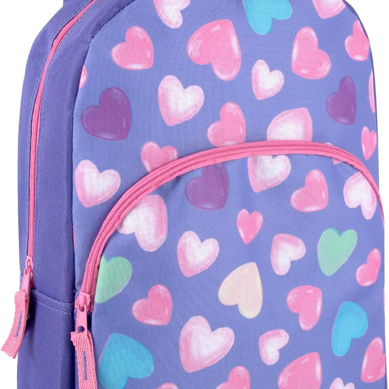 Trail maker 15 Inch Kids Backpacks for Boys & Girls | Preschool, Kindergarten, Elementary School Backpacks with Adjustable, Padded Straps (Happy Hearts)