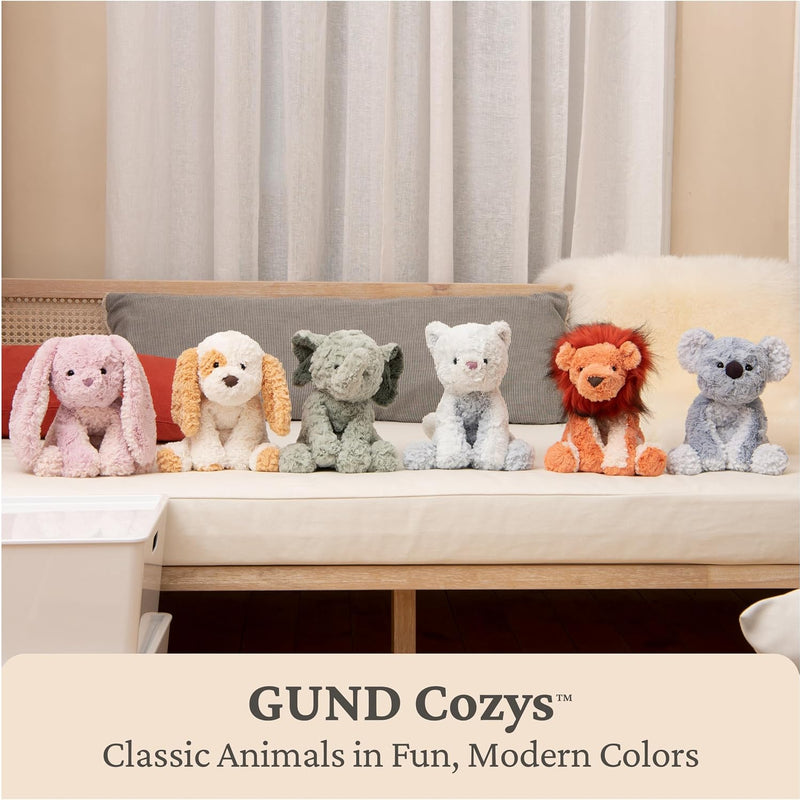 GUND Cozys Collection Cow, Stuffed Animal for Ages 0 and Up, Spring Decor Plush Toy, Cream/Blue, 10”