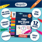 Crayola Take Note Dry Erase Markers for School (12ct) Teacher Classroom Supplies, Chisel Tip Whiteboard Markers, Must Haves
