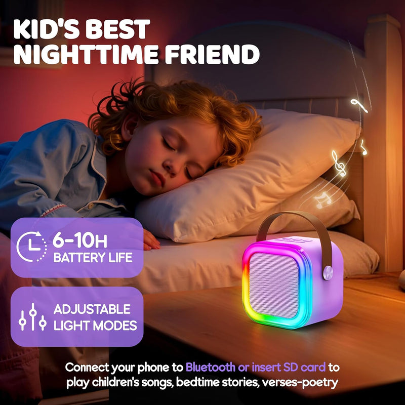 IROO Mini Karaoke Machine for Kids with Wireless Mics and Colorful Lights, Bluetooth 5.3, Ages 4+ Years Old