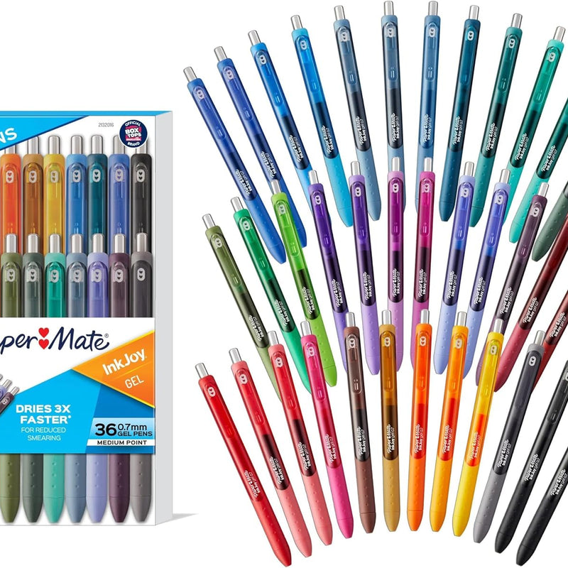 Paper Mate InkJoy Gel Pens, Medium Point, 10 Count - Teacher Supplies, Writing, Journaling, Back to School