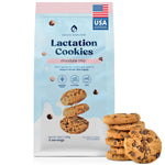 Lactation Cookies Breastfeeding Supplement - Chocolate Chip - Support Mothers Breast Milk Supply Increase - with Brewers Yeast Powder, Oat Flour, and Flax for Lactation - Fenugreek Free - 10oz