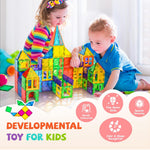 cossy 120Pcs Magnetic Tiles Magnetic 3D Building Blocks Set Educational Construction Toys for 3 4 5 6 7 8 Year Old Boy and Girl with Stronger Magnets, Educational Toys, Recreational, Conventional