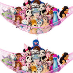 Stuffed Animal Hammock 2 Pack | Corner Stuffed Animal Storage & Plushie Net | Toy Hammock for Stuffed Animals | Holds 12lbs | Easy Hang, All Hardware Included | White Bedroom Decor | by Lilly's Love