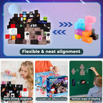 Goody King 100PCS Space Rocket Magnetic Building Blocks |Space Adventure Magnetic Blocks Set, STEM Montessori Stacking Toy, Building Playsets for Boys and Girls Ages 3-10,Sensory Tile Birthday Gifts
