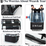 PACKISM Clear Backpack for School - 17 inch Large Heavy Duty Bookbag, Reinforced See Through PVC Transparent Backpack
