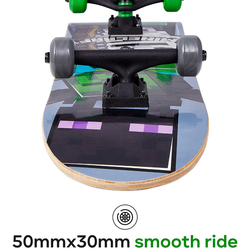 31 inch Maple Wooden Cruiser Skateboard with ABEC 5 Bearings for Kids and Teens