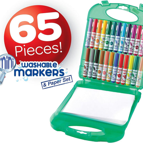 Crayola Pip-Squeaks Washable Marker Set (65ct), Coloring Set, Drawing Art Supplies for Kids, Spring Craft Kit, Travel Activity, Gifts for Kids