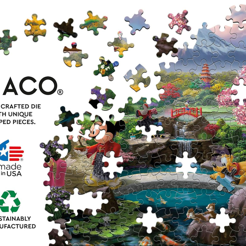 Ceaco - Disney - Thomas Kinkade - Mickey & Minnie in Japan - 1000 Piece Jigsaw Puzzle for Adults - Challenging Puzzle Perfect for Game Nights - Finished Size is 26.5 x 19
