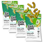 Little Spoon Blueberry Carrot Meltable Baby Wheels, 1 Oz Bag, 4 Pack | Organic Corn, Quinoa & Sorghum, No Added Sugar Snacks, Encourages Self-Feeding, For Babies 6+ Months
