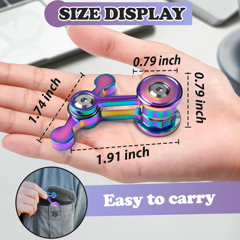Fidget Spinner for Adults, Metal Silent Figette Office Desk Toy Quiet Cool Gadgets Gifts for Teen Boys Kid Anxiety Stress Relief Calm Down Sensory Autism Autistic ADHD Airplane Travel Need Must Have