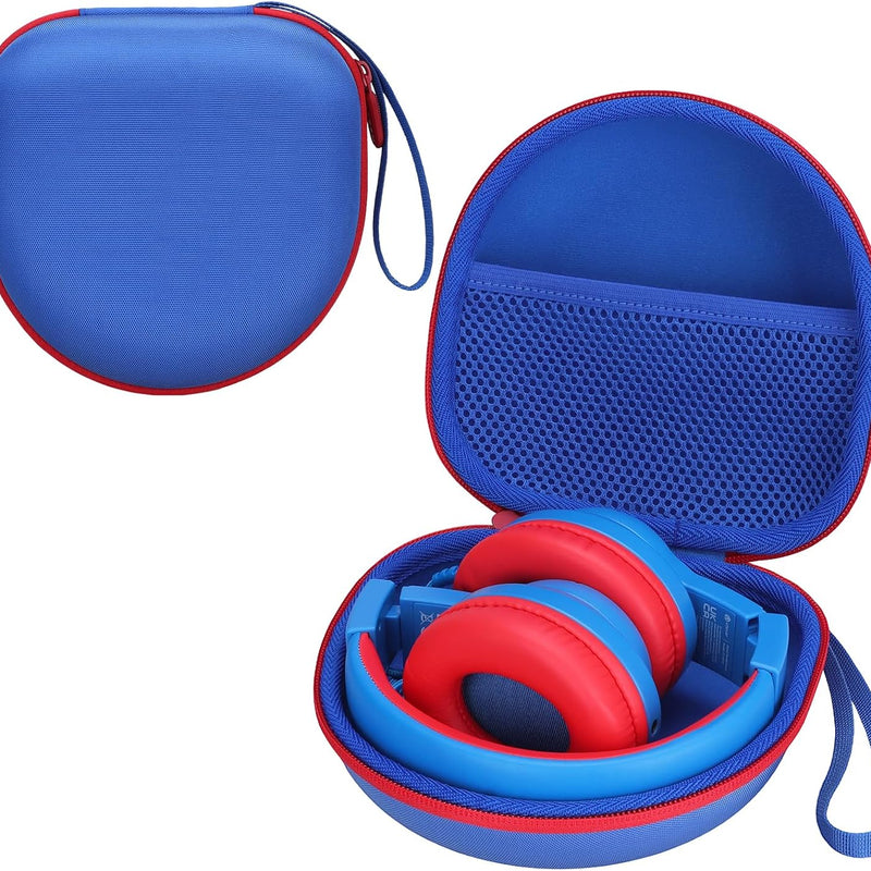 Kids Headphones Case Compatible with iClever BTH12 / HS19 / BTH26 / JoySpark-T5 / Candy Bila BH03 / EarFun/IMYB/MIDOLA MD-B01 / noot Products Foldable Kids Headphones, Blue (Case Only)