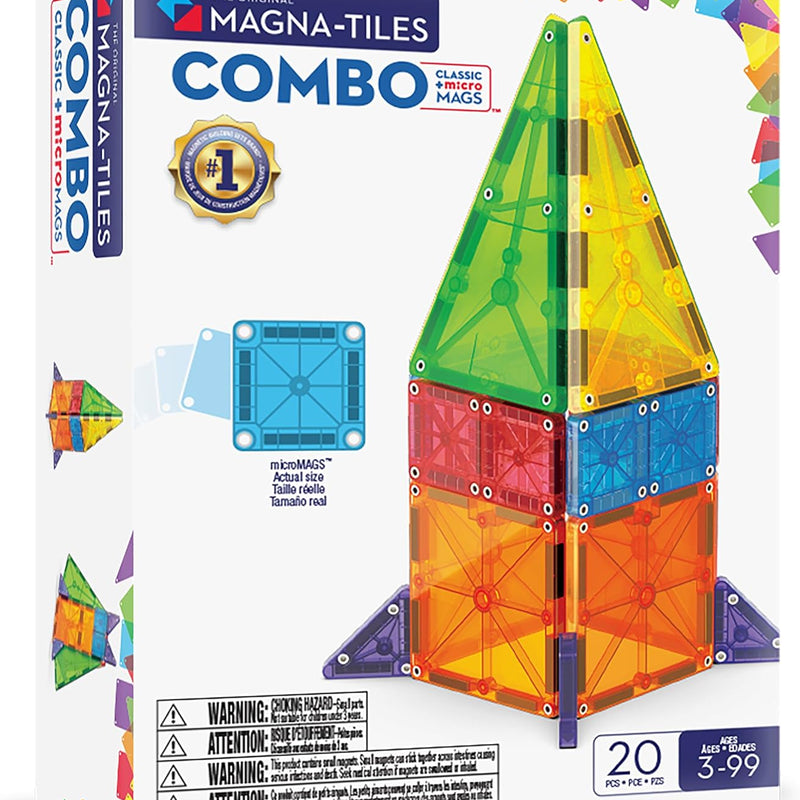 MAGNA-TILES® Combo 46-Piece Magnetic Construction Set, The Original Magnetic Building Brand