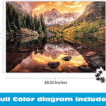 Buffalo Games Joshua Snow Maroon Lake Reflections 2000 Piece Jigsaw Puzzle - 38.5 x 26.5 in, Large - 2000 Piece Puzzles for Adults - Calming Solo Escape - Reference Poster Included