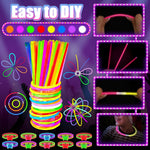 Mibote 269Pcs Led Light Up Party Favors for Kids and Adults with Glow in the Dark Accessories