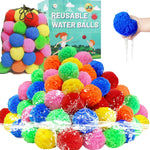 BEFANS 60 Pcs Reusable Water Balls, Reusable Water Balloons for Outdoor Toys and Games, Water Toys for Kids and Adults Boys and Girls - Summer Toys Ball for Pool and Backyard Fun