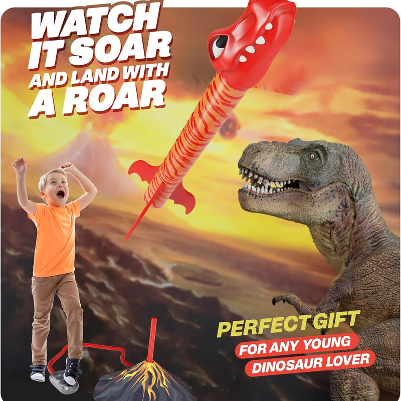 Ninja Blast Dinosaur Toy Rocket Launcher for Kids Toys for Kids 3-5 5-7 4-6 - Outdoor Toys for Kid Ages 4-8 - 3 4 Year Old Boy Birthday Gift - Gifts for Boys Age 3 4 5 6 Years Toy for Toddlers