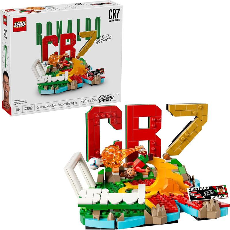 LEGO Editions Cristiano Ronaldo Soccer Highlights building set for 10+ year olds, 490 pieces, collectible soccer gift